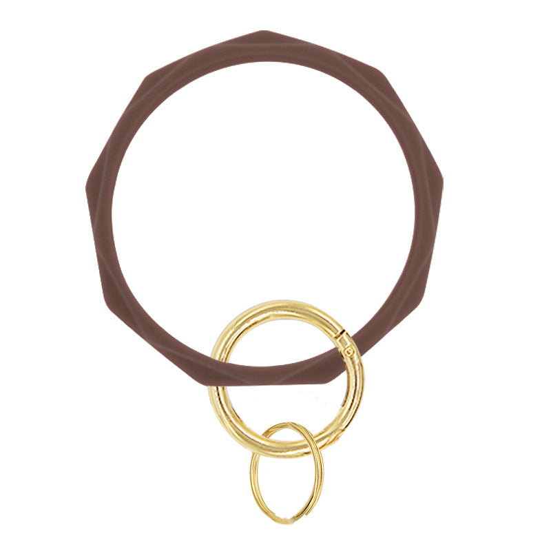 Wholesale Diamond Shape Silicone Bracelet Keychain